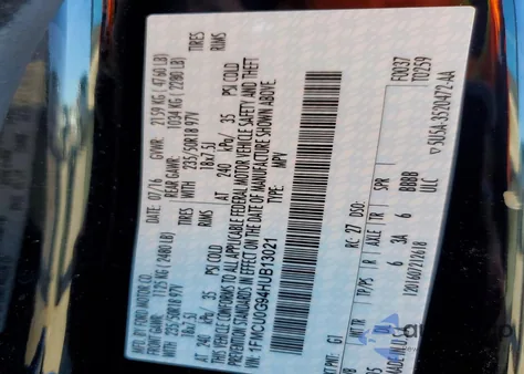 2017 Ford Escape Se from USA, damaged, VIN 1FMCU0G94HUB13021